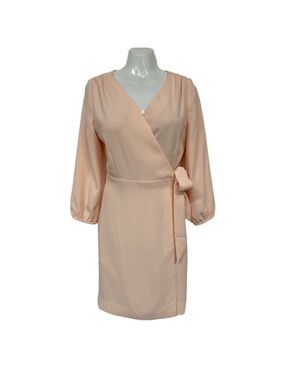 JCrew Wrap Dress Size 8 NWT Blush Pink Long Sleeve Brunch Wedding Guest Dress